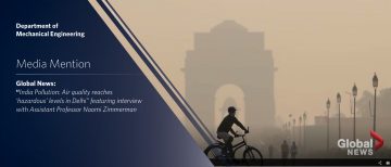 Media Mention: Global News interviews Dr. Zimmerman on hazardous Delhi air quality