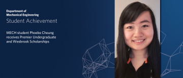 Phoebe Cheung awarded Premier Undergraduate and Wesbrook Scholarships