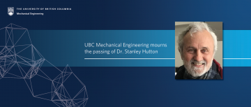 Department mourns the passing of Professor Emeritus Stanley Hutton