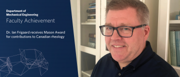 Dr. Ian Frigaard wins Mason Award for Rheology