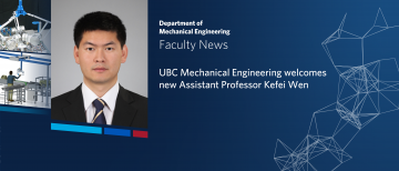 Mechanical Engineering welcomes robotics researcher Dr. Kefei Wen
