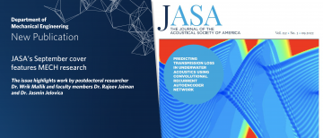 MECH research on underwater acoustics featured on JASA cover