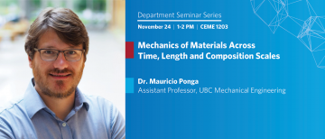 Nov 24, 2022: Seminar – Dr. Mauricio Ponga: Mechanics of Materials Across Time, Length and Compositions Scales
