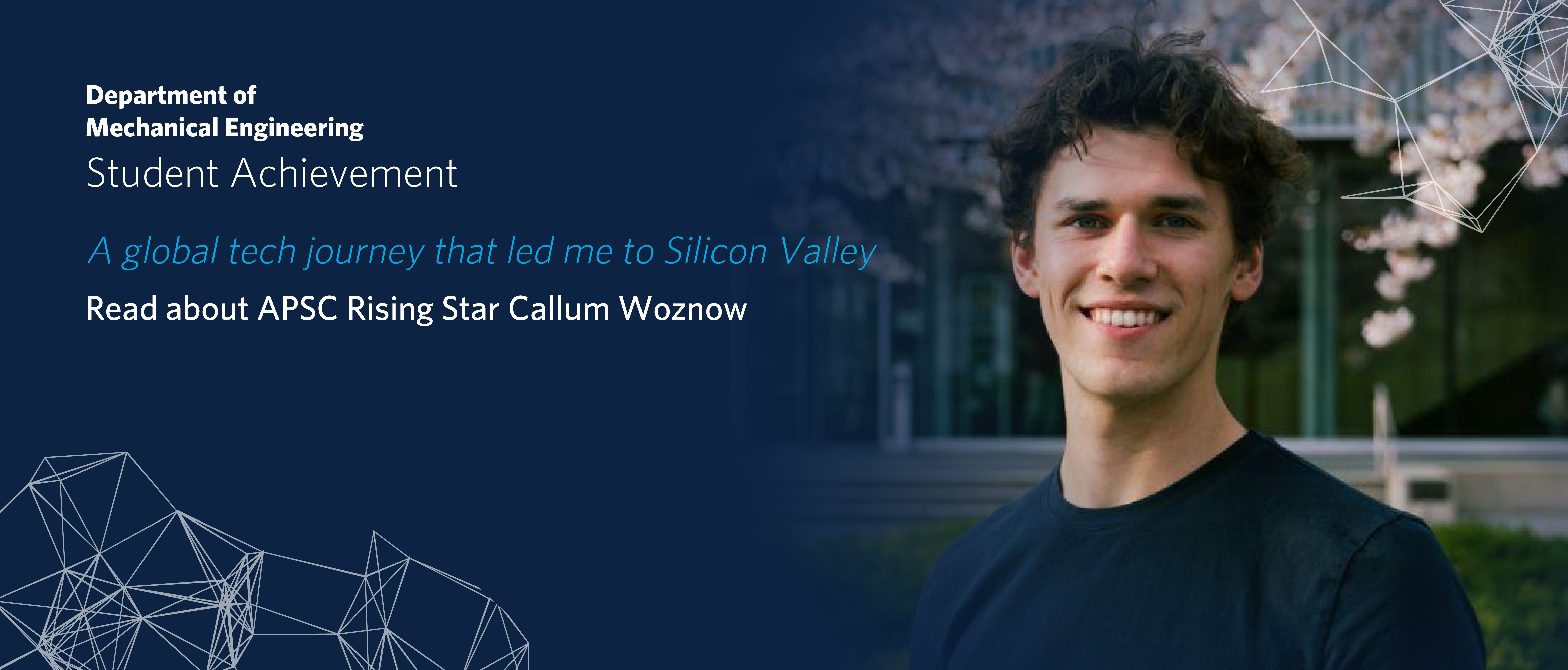 APSC Rising Star Callum Woznow - UBC Mechanical Engineering 