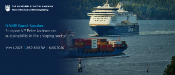 Nov 1, 2023 | NAME Guest Speaker: Seaspan VP Peter Jackson on sustainability in the shipping sector