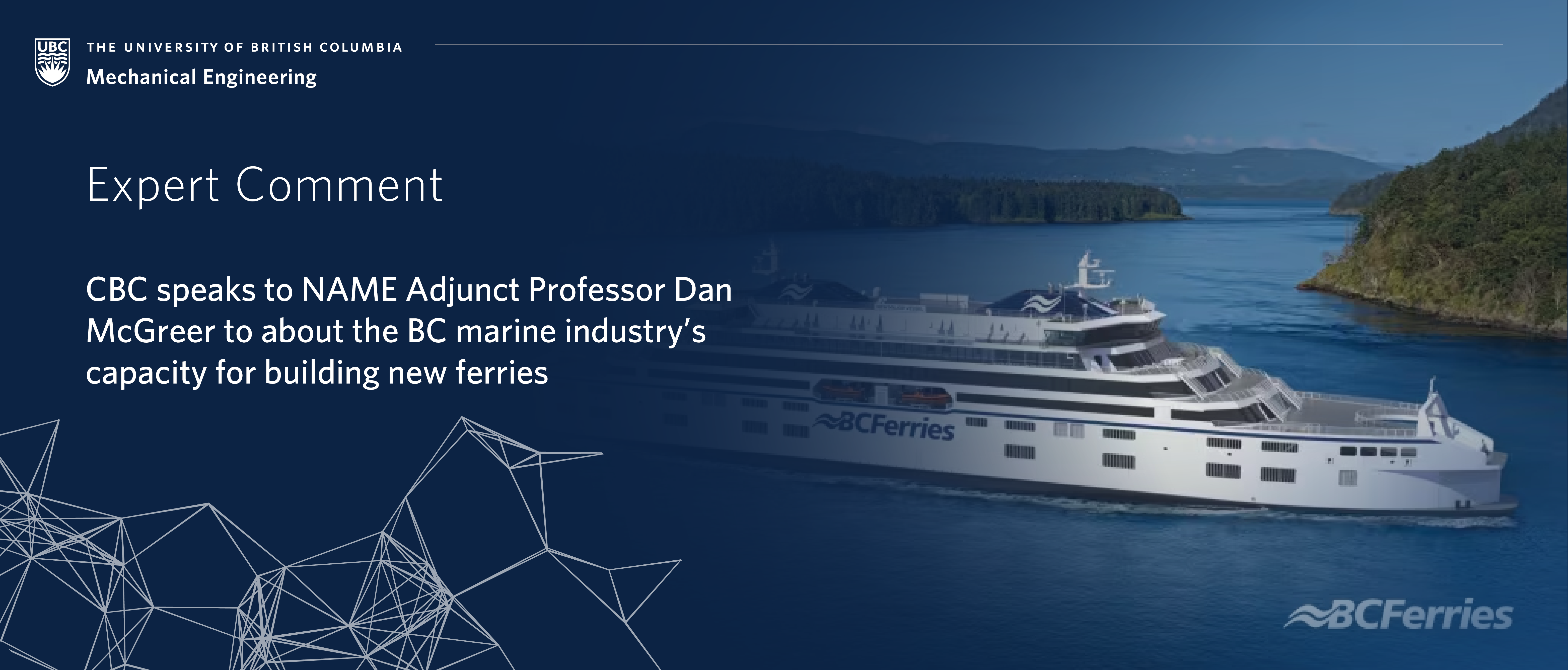BC Ferries is looking to build new vessels - should the work stay at home or go to global providers?