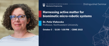 Oct 3 MECH Distinguished Seminar by Dr Petia Vlahovska