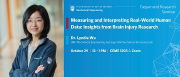 Oct 29 | Department Research Seminar – Dr. Lyndia Wu: Measuring and Interpreting Real-World Human Data: Insights from Brain Injury Research