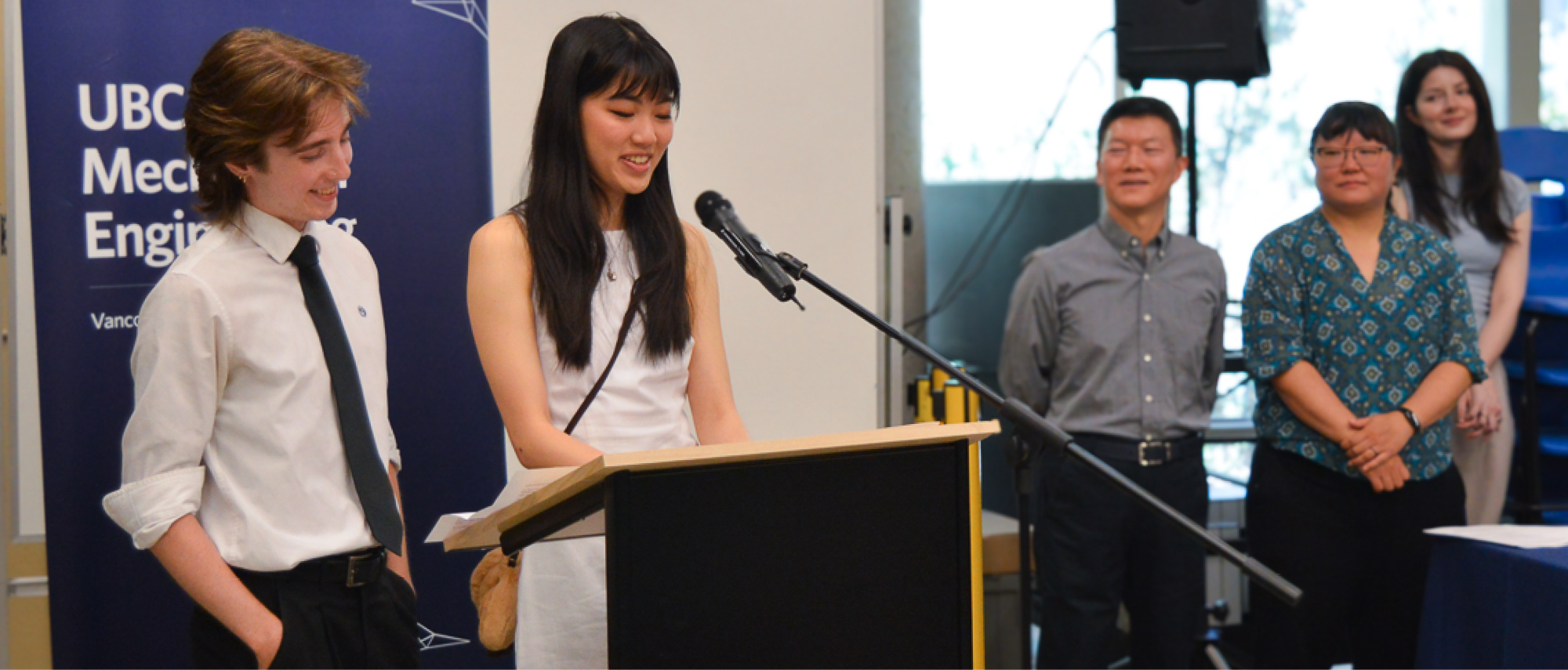 Club Mech Co-Presidents toast the graduating class of 2025!