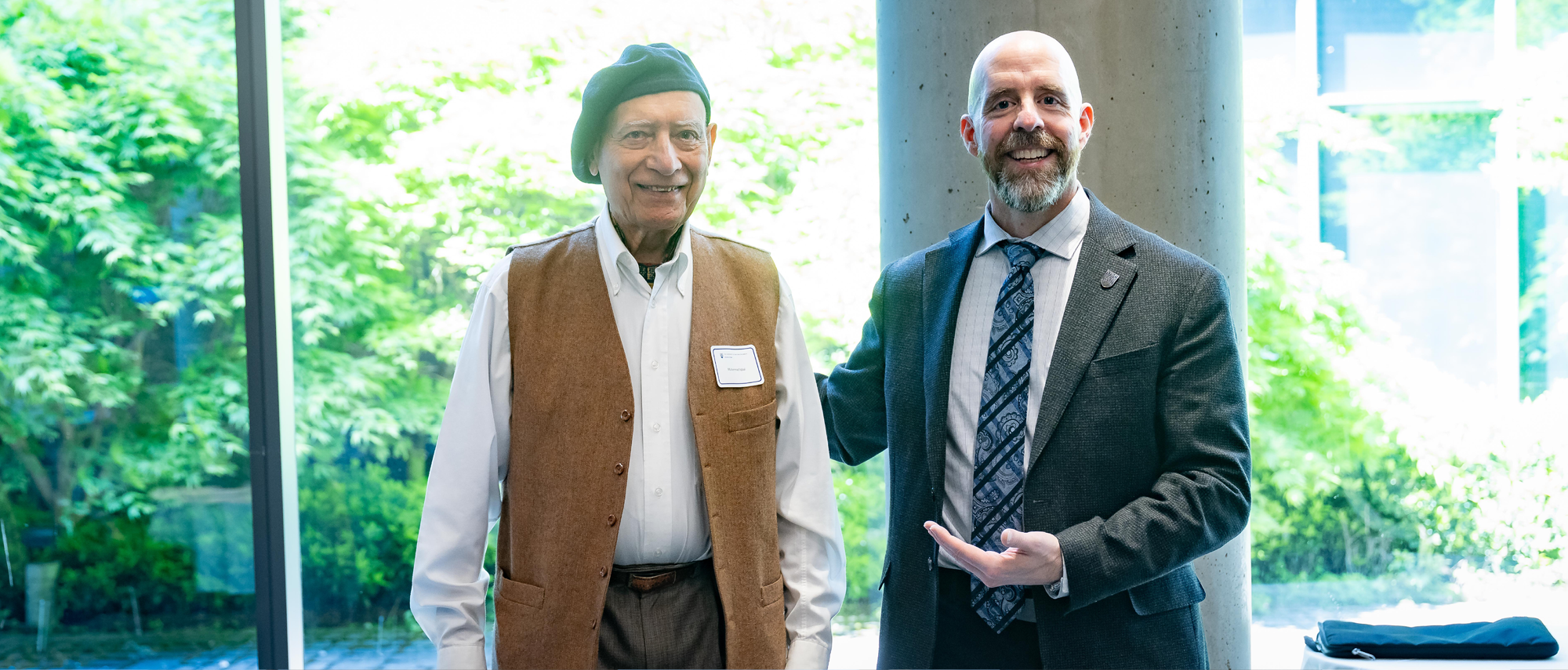 Prof. Emeritus Mo Iqbal receives Emeritus College President's Award for Distinguished Service.