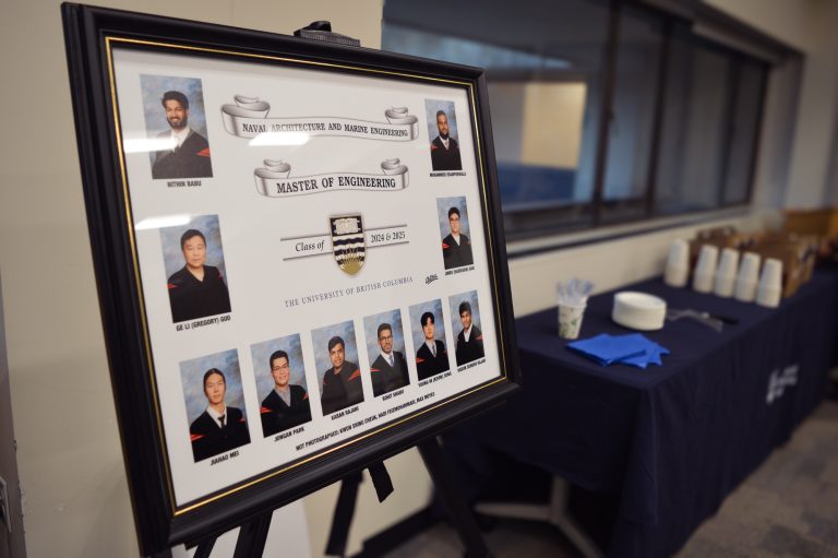 2025 Fall Graduation Reception. Photo: UBC Mechanical Engineering.